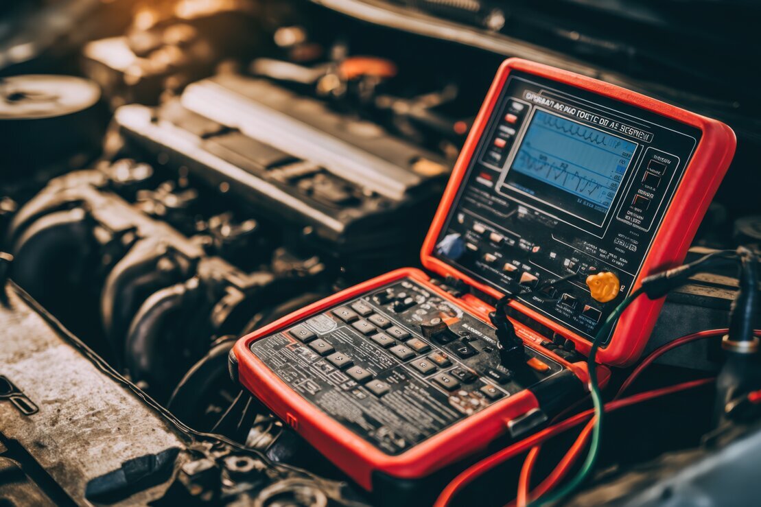 Systemtest mit Messgerät